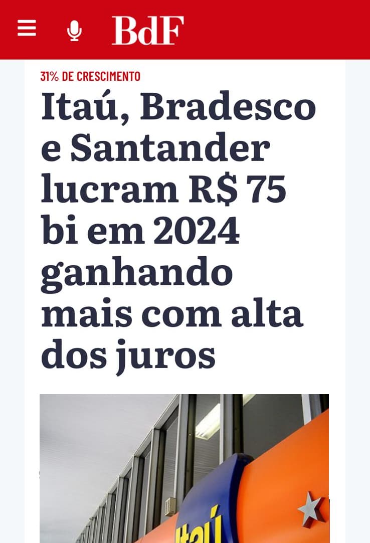 Lucro dos bancos em 2024