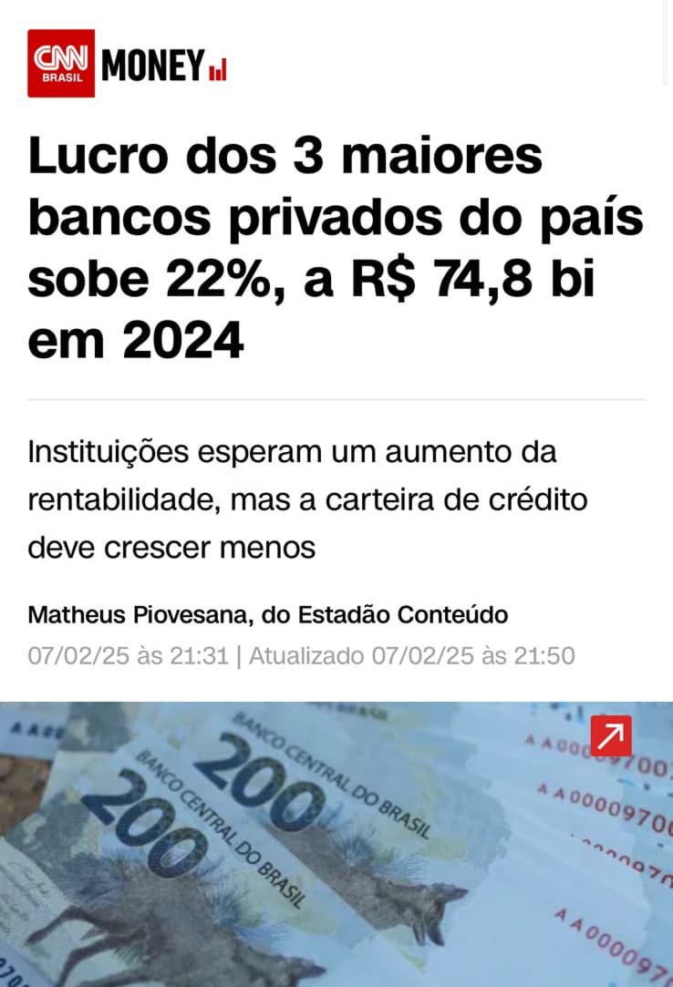 Lucro dos bancos em 2024